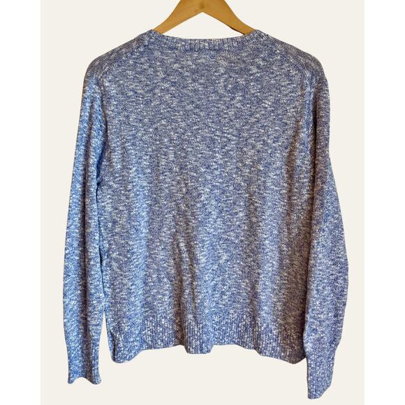 J.Crew Factory Crewneck Beach Sweater Blue Marled Size M NWT - Picture 3 of 6